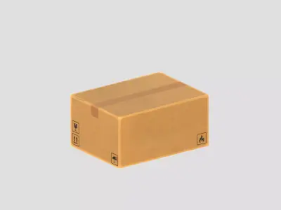 Packaging Boxes Cardboard Low-poly 3D model