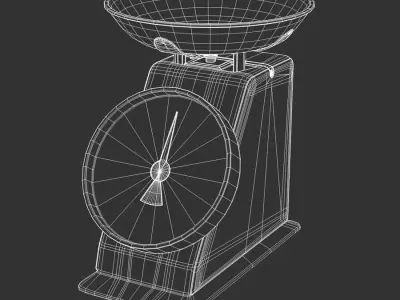  Mechanical Kitchen Scale Model, Silver 