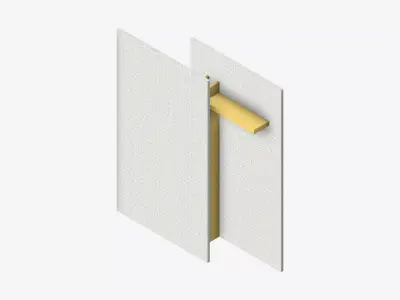 Partition - Contemporary - Changeall - Left - Coat Rackand Shelf Low-poly 3D model