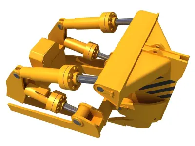 Excavator Fork Bucket  3D model