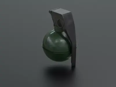Hand Grenade Free low-poly 3D model buy