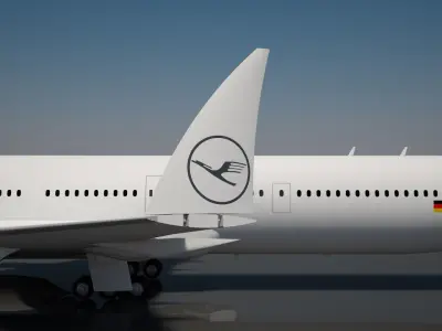  Lufthansa Boeing 777 9X New  3D model