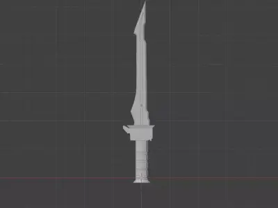 Emberfang Blade  Futuristic Sci-Fi Sword  3D model