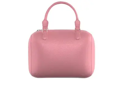 Pink Leather Tote Bag 3D model