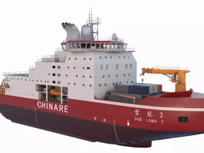 Scientific Research Ship - Xuelong-2 Polar Icebreaker 3D model