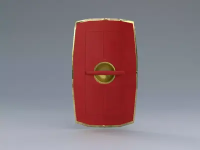 Roman Scutum Shield Low-poly 3D model