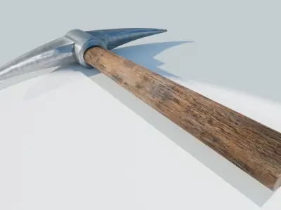 Mining Pickaxe Low-poly 3D model