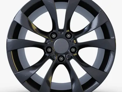 Style 227 wheel black Mid Poly Low-poly 3D model
