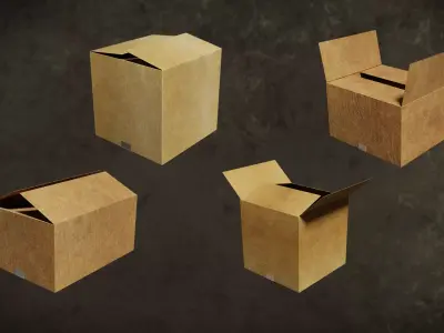Cardboard Clean Series BoxIC G2 N5-8 3D model