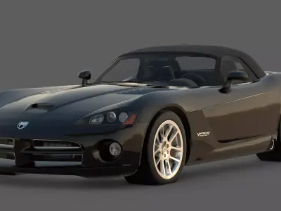 2003 Dodge Viper SRT10 3D Model Viper Returns with a Vengeance 3D model