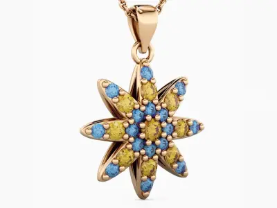 Pendant star of Ukraine 3D print model purchase