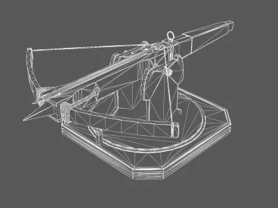 Mounted Crossbow Low-poly 3D model