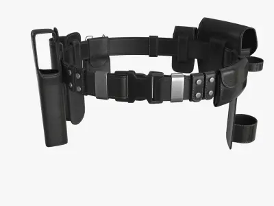 Police Belt Low-poly 3D model