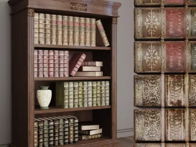 Old Books Library Panamar 825 3D model