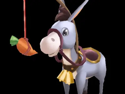 donkey lowpoly Low-poly 3D model