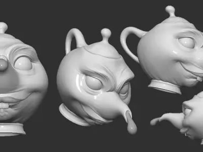 Hatters Teapot - Toy model to print Part 01 Free 3D print model Free 3D print model