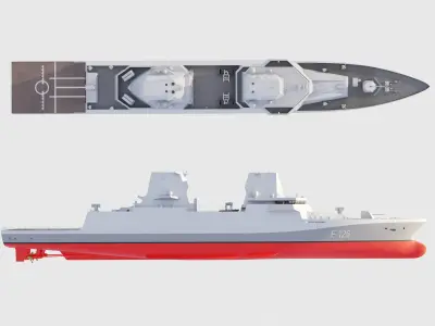 frigate F126 3D model