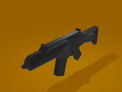 Heckler and Koch G36C Riffle tactical wargaming Low-poly 3D model