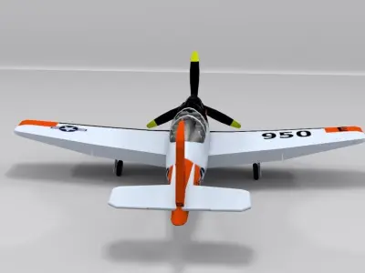 beechcraft t-34c mentor Low-poly 3D model purchase