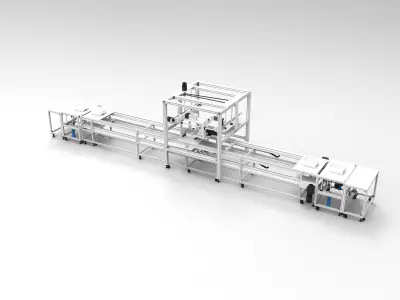 Battery pack welding line 3D model