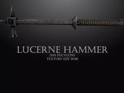 Lucerne hammer Low-poly 3D model