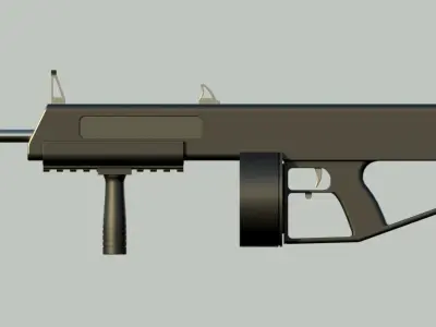 AA-12 shotgun 3D model 3D model