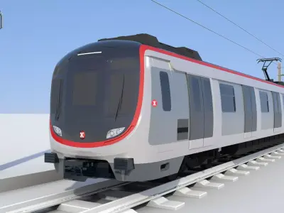 MTR East Rail Line Hyundai Rotem 3D model  3D model