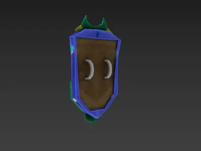 Shield Pbr gamerady handpaint Low-poly 3D model