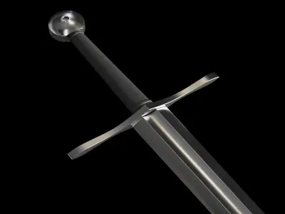 5 Medieval Swords model and surface Free 3D model