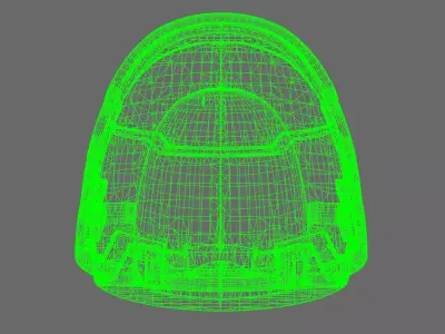 Space Knights V4 Savage Plain Shoulder Pads Type D 3D print model