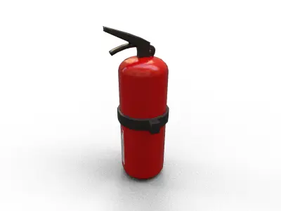 Realistic 3D model of a fire extinguisher Low-poly 3D model