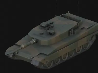 Type 90 Main Battle Tank Low-poly 3D model