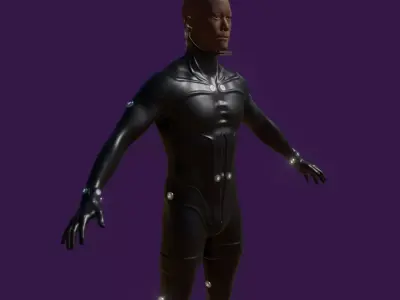 Joji Shimaki Gantz Male Suit Unrigged 3D model