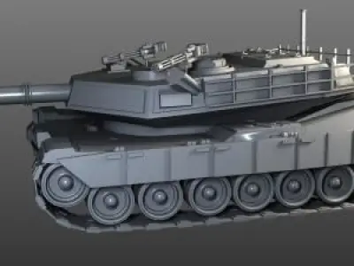 Low-Poly Tank armored Low-poly 3D model