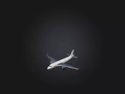 Airplane Low-poly 3D model get