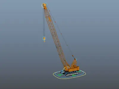 Crawler Crane 3D model get