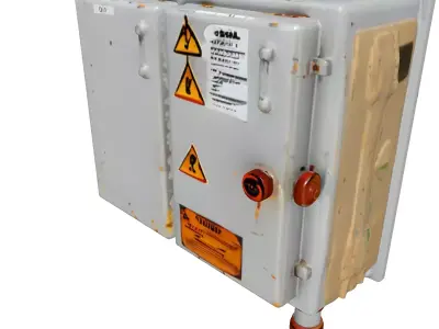 Industrial Electrical Control Box Low-poly 3D model purchase