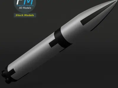 Stylized Polaris A3 Missile 3D model