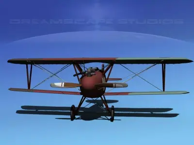 Albatross DIII Fighter 3D model Rigged