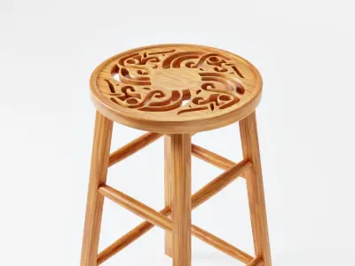 Interior Furniture Stool  3D model