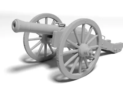war cannon for 3D print 3D print model