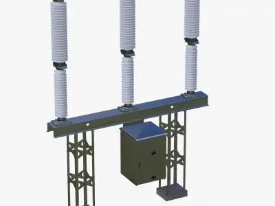 Disconnector 145 kW Low-poly 3D model
