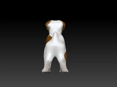 Jack Russell dog  Low-poly 3D model