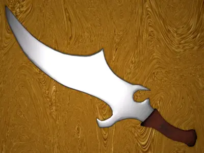 Low Poly Demons Sword Free low-poly 3D model
