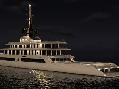  Alabama Superyacht Night Scene 