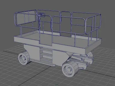 Scissor Lift - HQ Low-poly 3D model