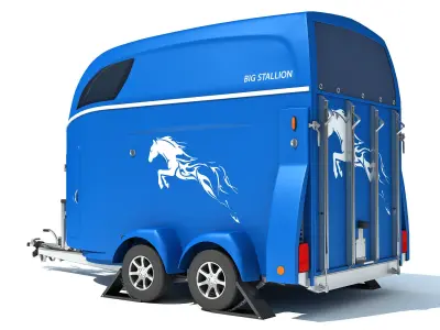 Horse Transport Trailer 3D model