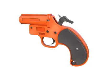 Flare Gun Low-poly 3D model get