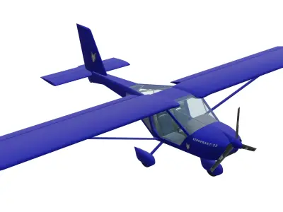 Aeroprakt A-22 Foxbat Low-poly 3D model