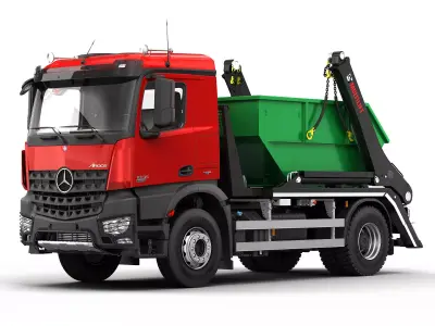 Mercedes Arocs Futura Rigged Animated 3D model